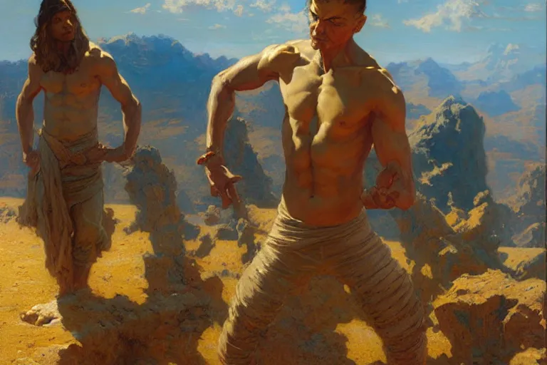 Prompt: earth bender, painting by gaston bussiere, craig mullins, j. c. leyendecker