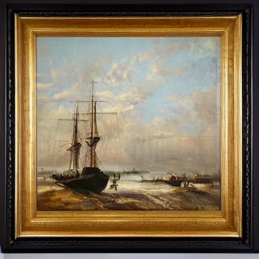 Image similar to framed masterpiece on a museum wall