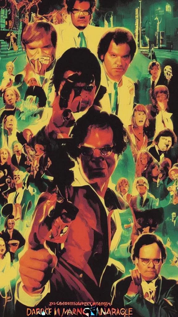 Prompt: Garth Marenghi's Darkplace (2004), Mondo art print, poster