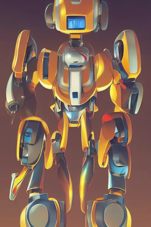 Image similar to metabots medabots medarotto medarot robot minimalist comics, behance hd by jesper ejsing, by rhads, makoto shinkai and lois van baarle, ilya kuvshinov, rossdraws global illumination ray tracing hdr radiating a glowing aura