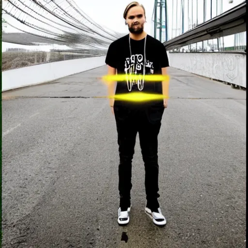 Image similar to pewdiepie at the bridge