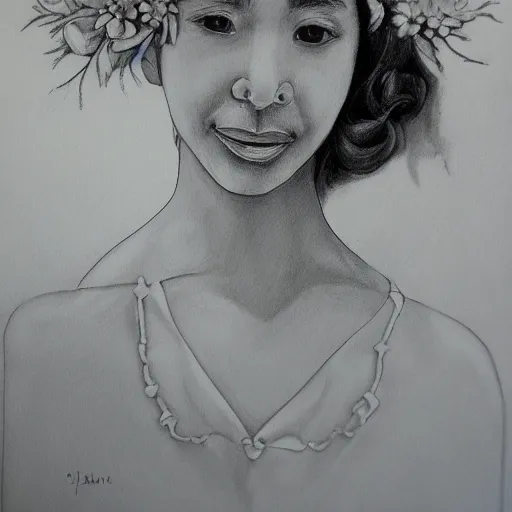 Image similar to portrait of a Flower Girl by Joanna Canara