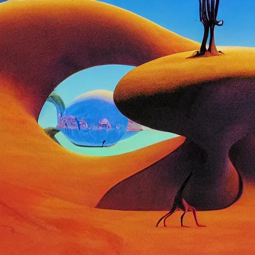 Image similar to A New Dawn, A sense of Awe, Indian Art, Exposure, Slit-Scan Photography, Ultra-HD, Happy, Excited, by Roger Dean and Dr Seuss