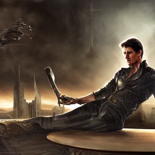 Prompt: Tom Cruise as a table, high resolution fantasy concept art, realistic, intricate details, soft lighting