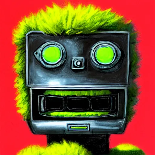 Prompt: a Robot Monster tennis ball Monster, chalk, digital art, fantasy, magic, trending on artstation, ultra detailed, professional illustration by Basil Gogos