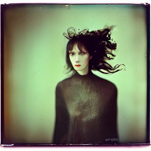 Image similar to kodak portra 4 0 0, wetplate, photo of a surreal artsy dream scene,, girl, weird fashion, photographed by paolo roversi style