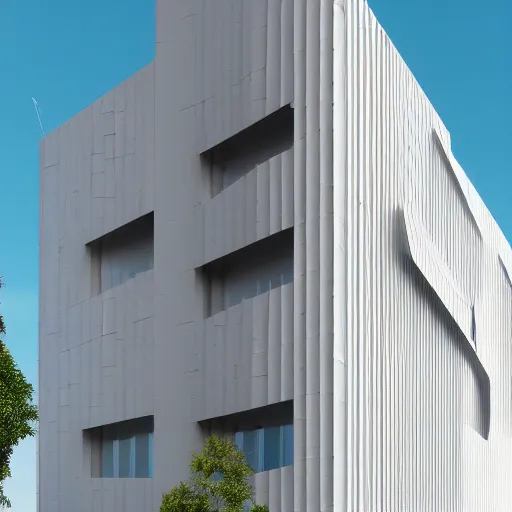Prompt: a building designed by Triptyque Architecture, 4k