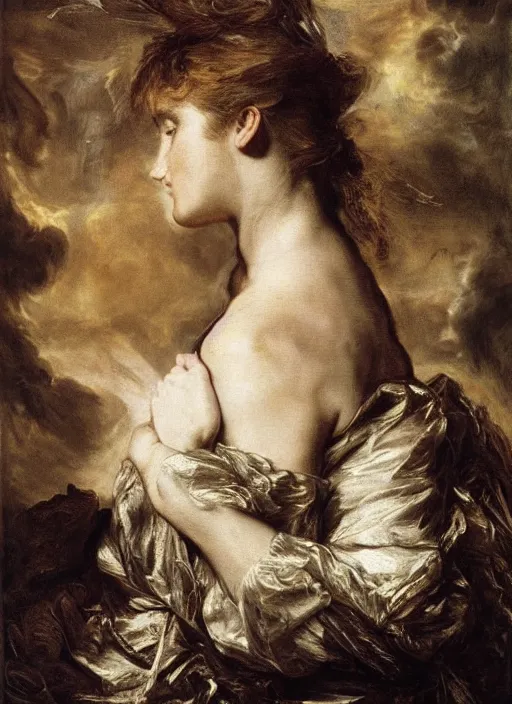 Prompt: , , amy jo johnson ,, Dramatic, Edge, Good, Infused, Backlight, De-Noise, VFX, insanely detailed and intricate, hypermaximalist, facial ,elegant, ornate, hyper realistic, super detailed, by Anthony Van Dyck, by Ivan Shishkin, by John Constable