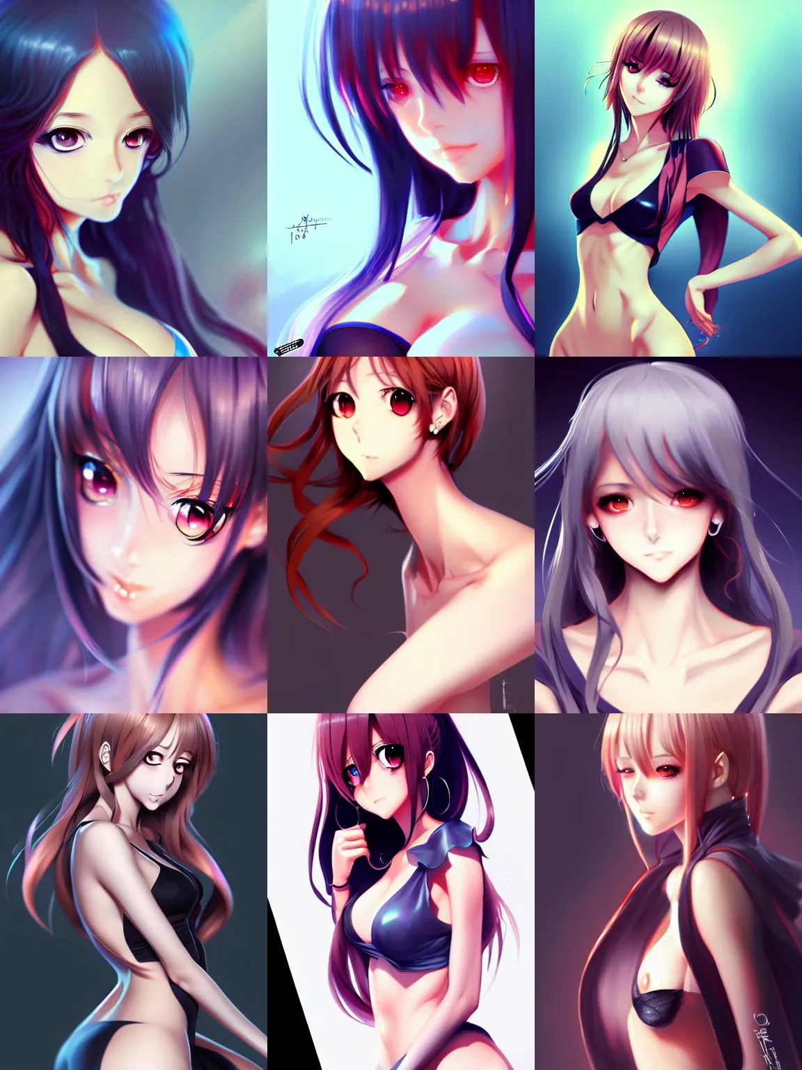 anime girl, hourglass slim figure, attractive | Stable Diffusion | OpenArt