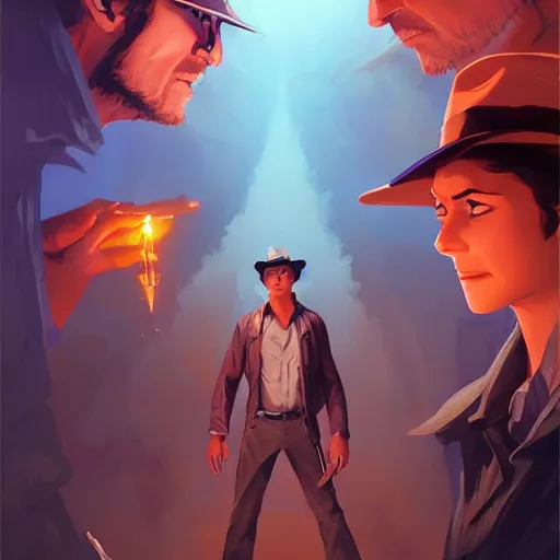 Image similar to hero world raiders of the lost ark 1 9 8 1, behance hd by jesper ejsing, by rhads, makoto shinkai and lois van baarle, ilya kuvshinov, rossdraws global illumination