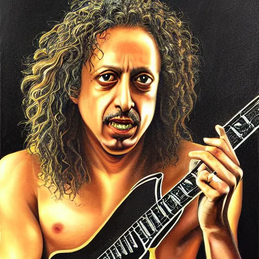 Image similar to kirk hammett painting by ravi varma