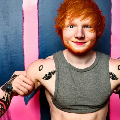 Image similar to Muscular Ed Sheeran