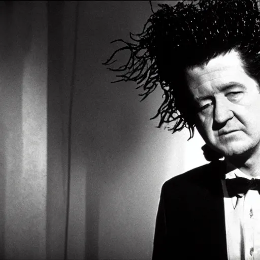 Image similar to david lynch as eraserhead cinematic hdr realistic 3 5 mm