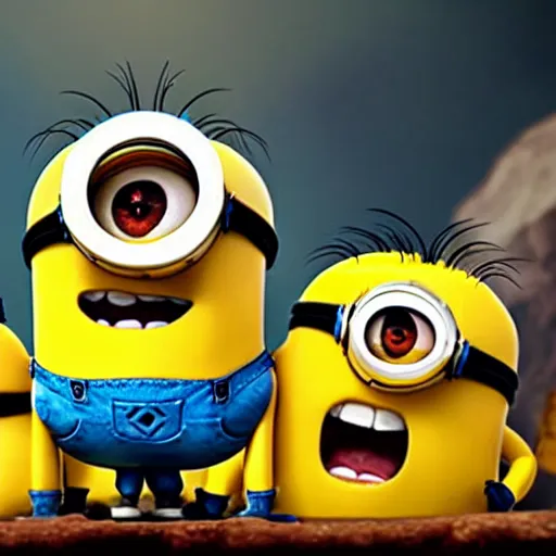 Image similar to still of a side scrolling video game featuring minions