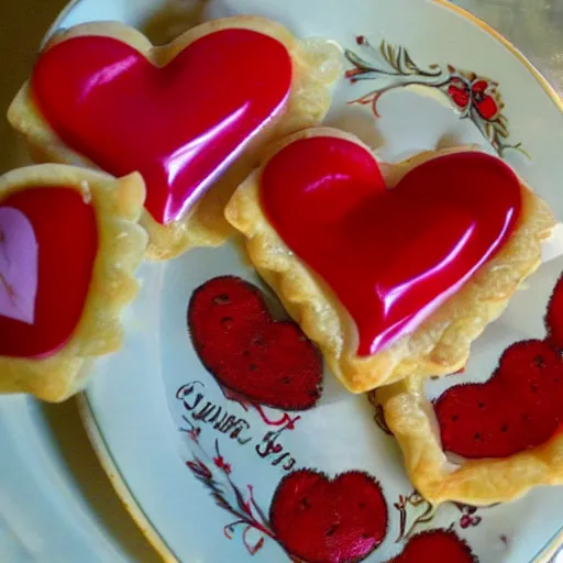 Prompt: the queen of hearts, she made some tarts, all on a summer's day