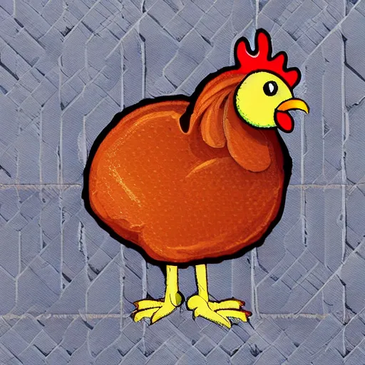 Image similar to chicken dressed as an inmate