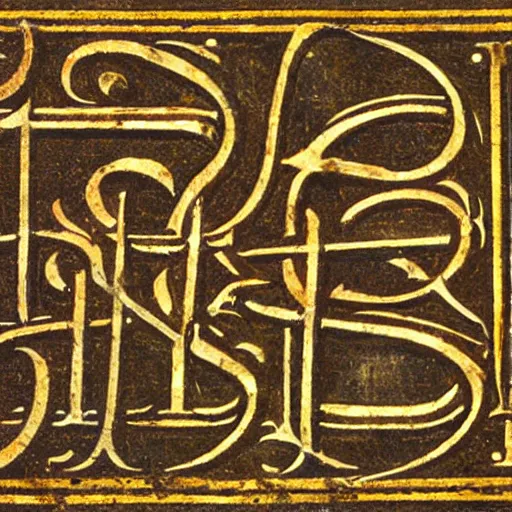 Image similar to a medieval typeface