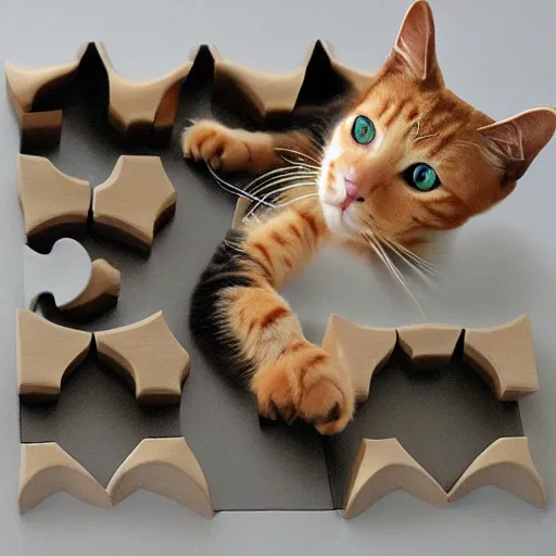 Image similar to 3d puzzle of cat