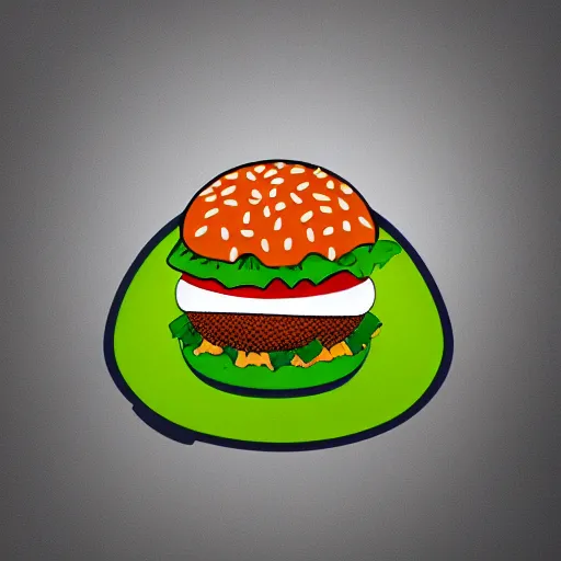 Image similar to the plant is eating a hamburger