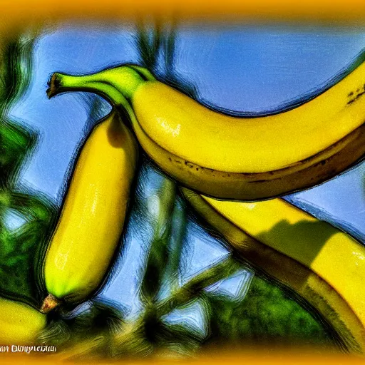 Image similar to banana shot impressionist style