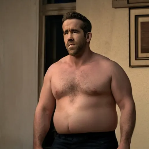 Image similar to Obese Ryan Reynolds 4k hd