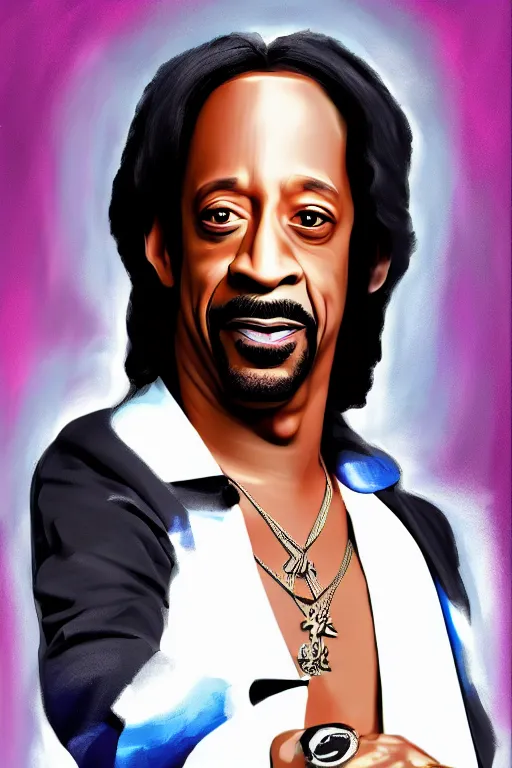 Image similar to full length portrait of katt williams, digital painting, trending on artstation, concept art, sharp focus, illustration, art by aficionados and leonard and suli beli