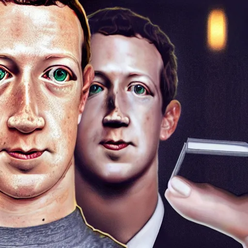 Prompt: cyborg mark zuckerberg