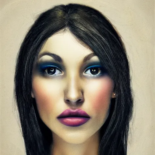 Image similar to beautiful woman chimera portrait