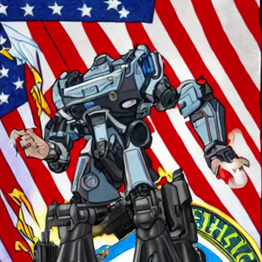 Prompt: Obama driving a mechsuit