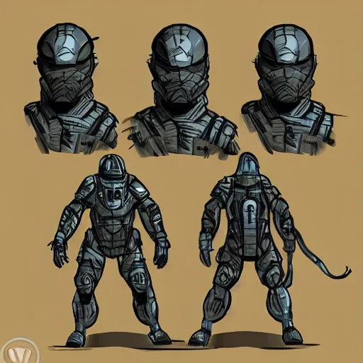 Image similar to sketches concept art standard tactial soldier lightweight nano cyber plated armor chest gear suit military modern future era variants digital outline