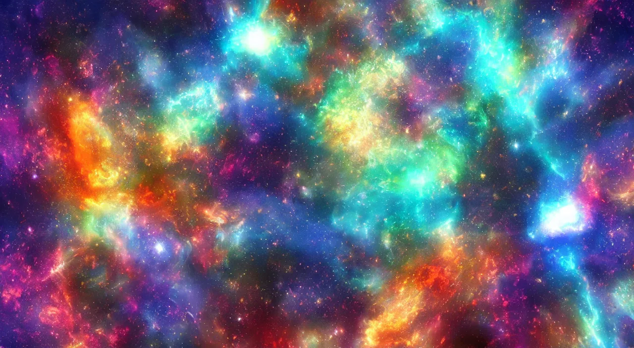 Image similar to a nebula explosion forming geometric shapes, high detail, digital art