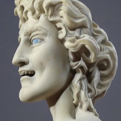 Prompt: marble sculpture of dolly parton as a greek heroic figure, tragedy, somber, masterpiece