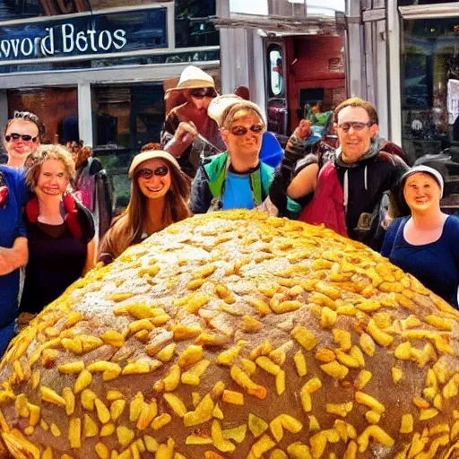 Prompt: tourists visiting the world's largest baked potato 🥔