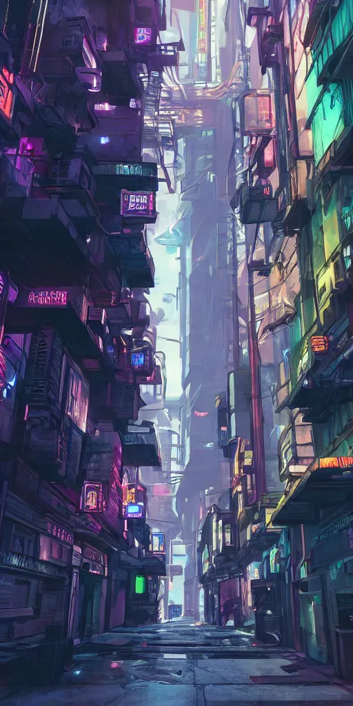 Prompt: cyberpunk alley drawn by jack kirby, 8 k, raytracing, unreal engine 5,