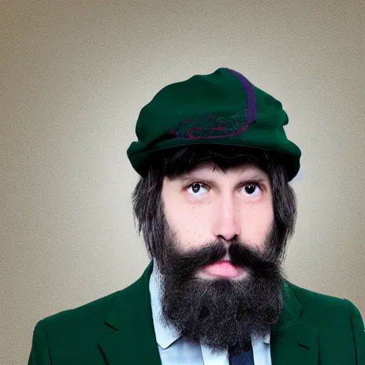 Image similar to professional photo of cthulhu - man in beret