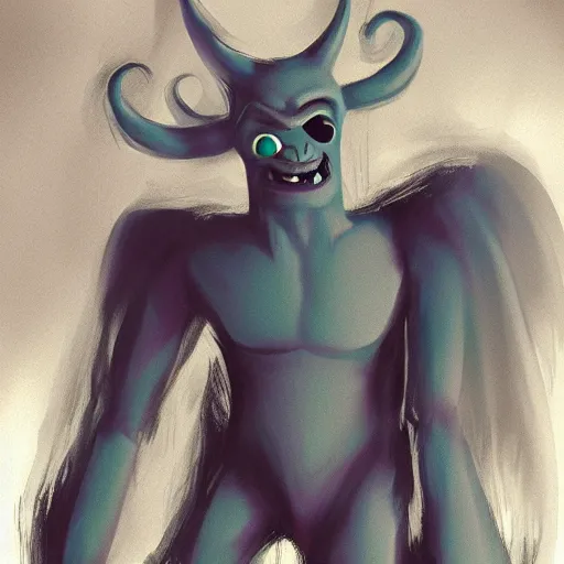 Prompt: a ghostly demon, pixar, concept art