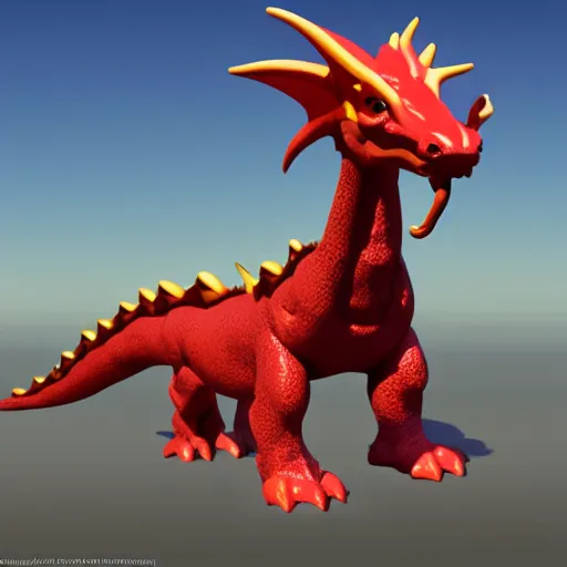 Prompt: an inflatable dragon is standing in the air, a character portrait by toyen, polycount, plasticien, rendered in maya, daz 3 d, 3 d