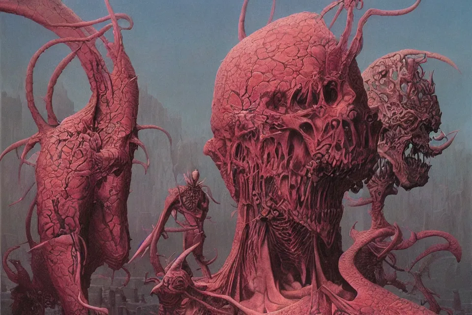 Prompt: a world of contradictions and weirdness, wayne barlowe.