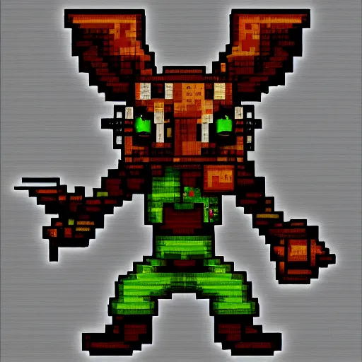 Prompt: goblin, pixel art, detailed