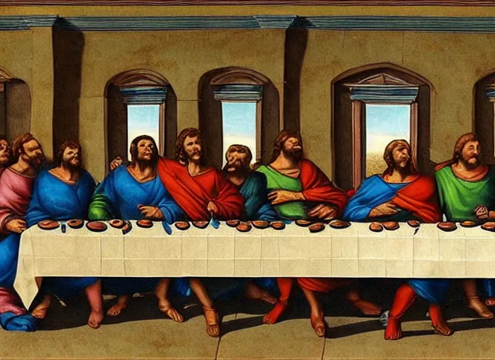 Prompt: the transformers last supper