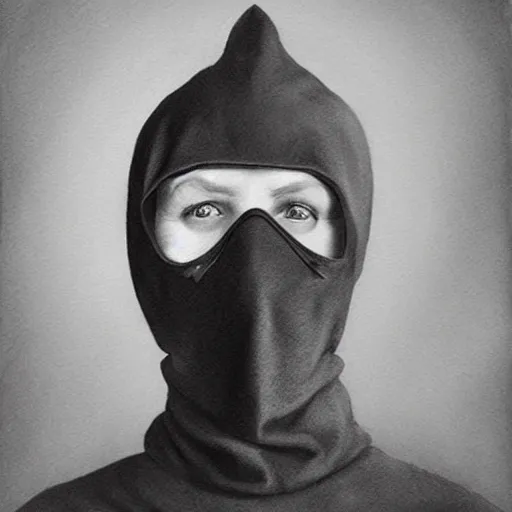 Image similar to a person wearing a plague mask and a hood, a charcoal drawing by richard mortensen, trending on cgsociety, remodernism, matte drawing, zbrush, hyper realism