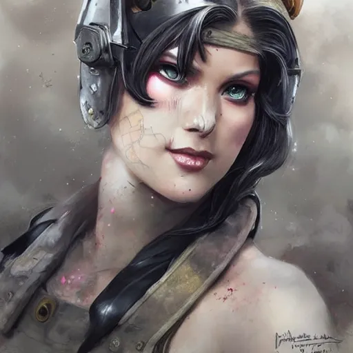 Image similar to portrait of a facist sailormoon, epic, tragic, military art, fantasy, dieselpunk, hd shot, digital portrait, beautiful, artstation, comic style, by artgerm, guy denning, jakub rozalski, magali villeneuve and charlie bowater