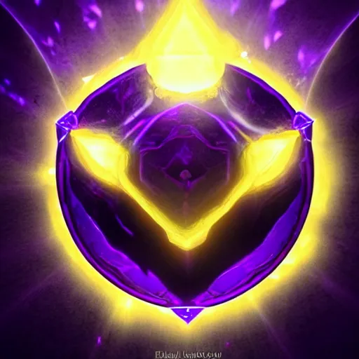 Image similar to purple powerful magic mana symbol, epic legends game icon stylized digital illustration radiating a glowing aura global illumination ray tracing hdr fanart arstation by ian pesty and katarzyna bek - chmiel