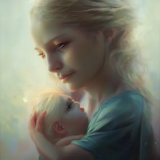 Image similar to love is patient love is kind, photorealistic oil painting by charlie bowater and mark blooms, wlop ; trending on artstation