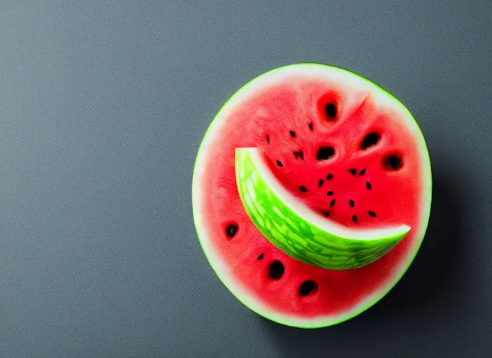 Image similar to photo still of a watermelon with human teeth, 8 k, studio lighting bright ambient lighting key light, 8 5 mm f 1. 8