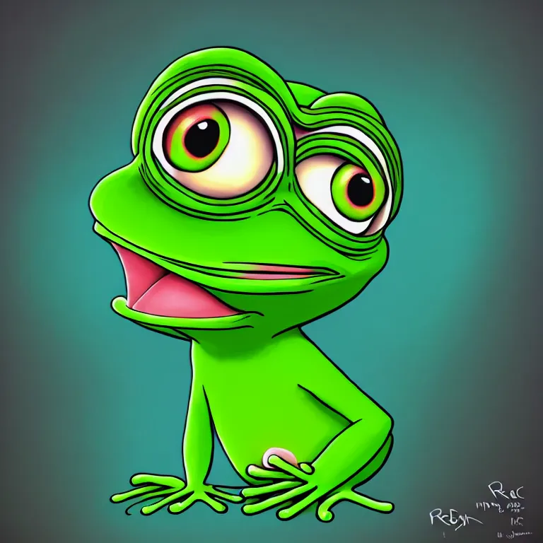 Image similar to epic professional digital art of pepe the frog, cheery, happy, fun, optimistic, cheerful ambient lighting, leesha hannigan, wayne haag, reyna rochin, ignacio fernandez rios, mark ryden, iris van herpen, best on artstation, cgsociety, epic, stunning, gorgeous, much wow, cinematic, masterpiece