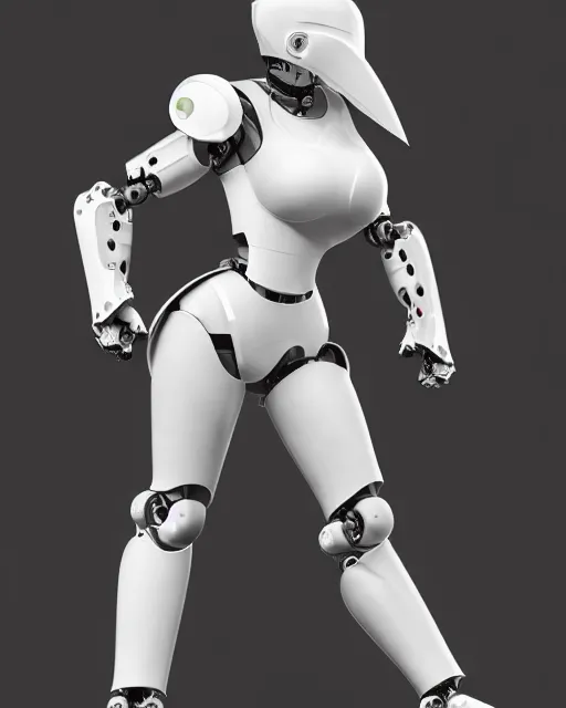 Prompt: concept art of a thicc female futurstic warrior, wearing a robotic white helmet, futurstic smooth slim fitted armor, sleek design, aerodynamic design, holding a large futurstic robotic bow | | epic - fine - clean, polished, trending on artstation, brush strokes