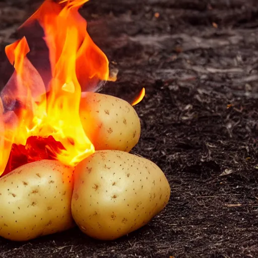 Image similar to potato on fire