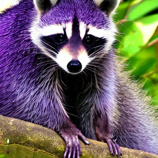 Image similar to purple raccoon