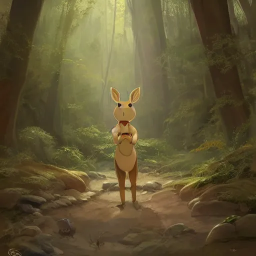 Prompt: concept art painting of an anthropomorphic chubby doe wearing gold robes, in the deep forest, realistic, detailed, cel shaded, in the style of makoto shinkai and greg rutkowski and james gurney